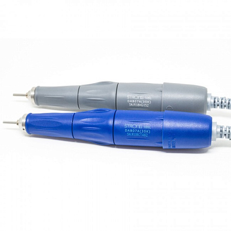 Saeshin STRONG 210 105L - щеточный микромотор с наконечником 105L и педалью включения-выключения, в коробке, 35000 об/мин